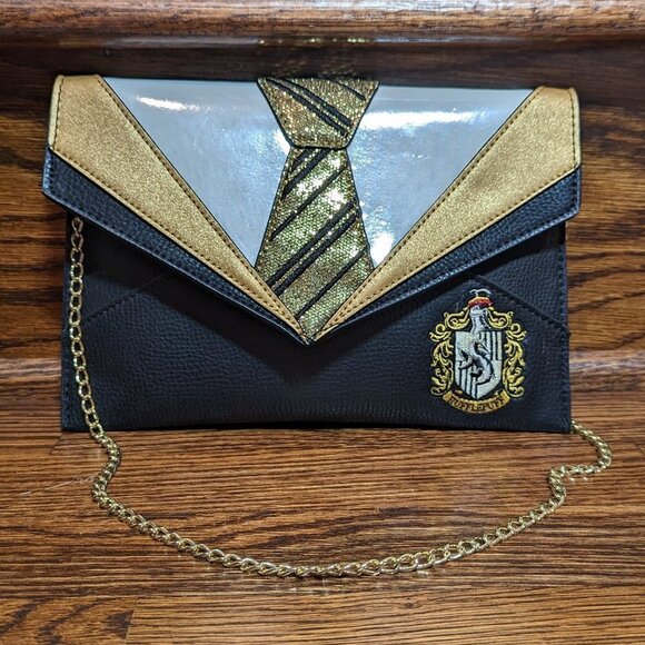 Danielle Nicole Handbags - Danielle Nicole Harry Potter Hufflepuff gold sequin necktie envelope handbag